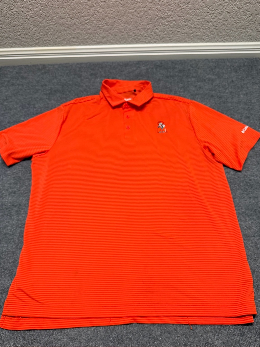Columbia Men's Bright Orange Polo with Embroidered Logo